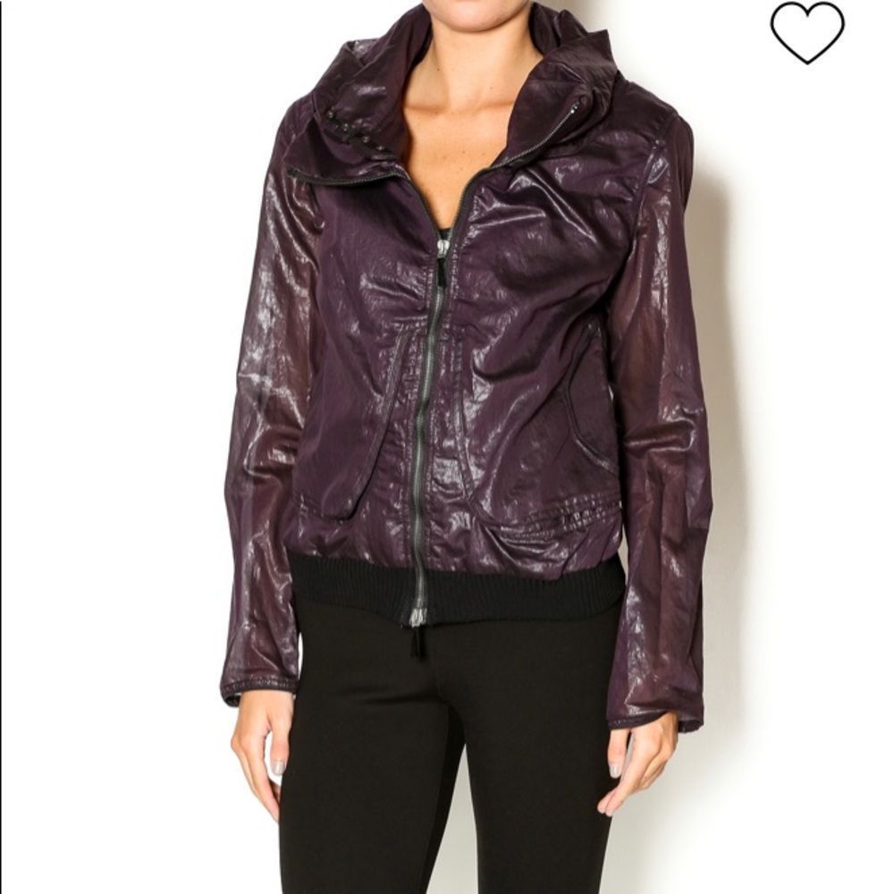 Beate Heymann Street Couture Violet Moto Jacket